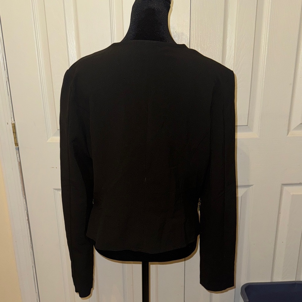2B Bebe Black Asymmetrical Blazer - Picture 6 of 14